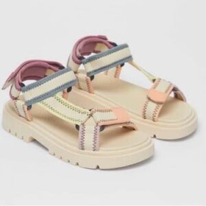 Zara Technical sandals pastel strappy adjustable girls